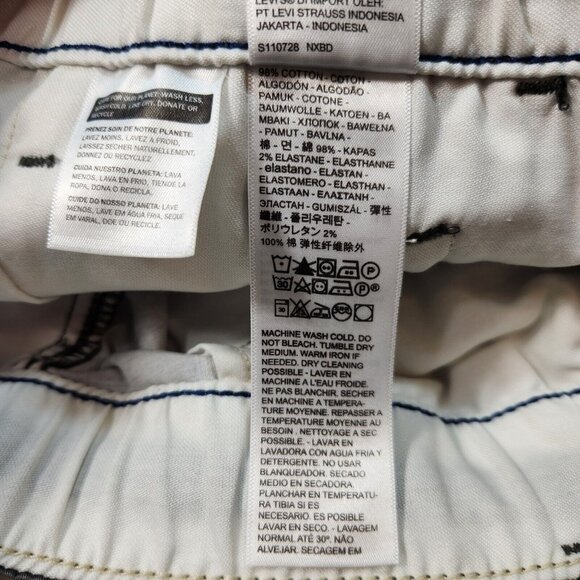 Levi's Men's Short Size XL XX Chino EZ Stretch Geometric Gray Shorts (16) - Picture 7 of 10